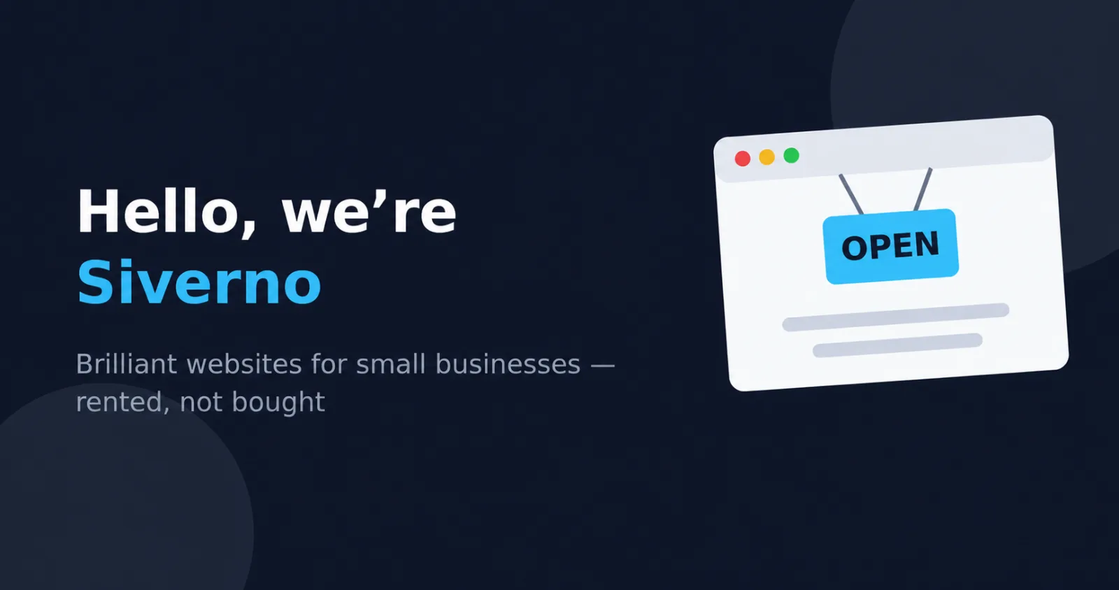 Hello, We’re Siverno 